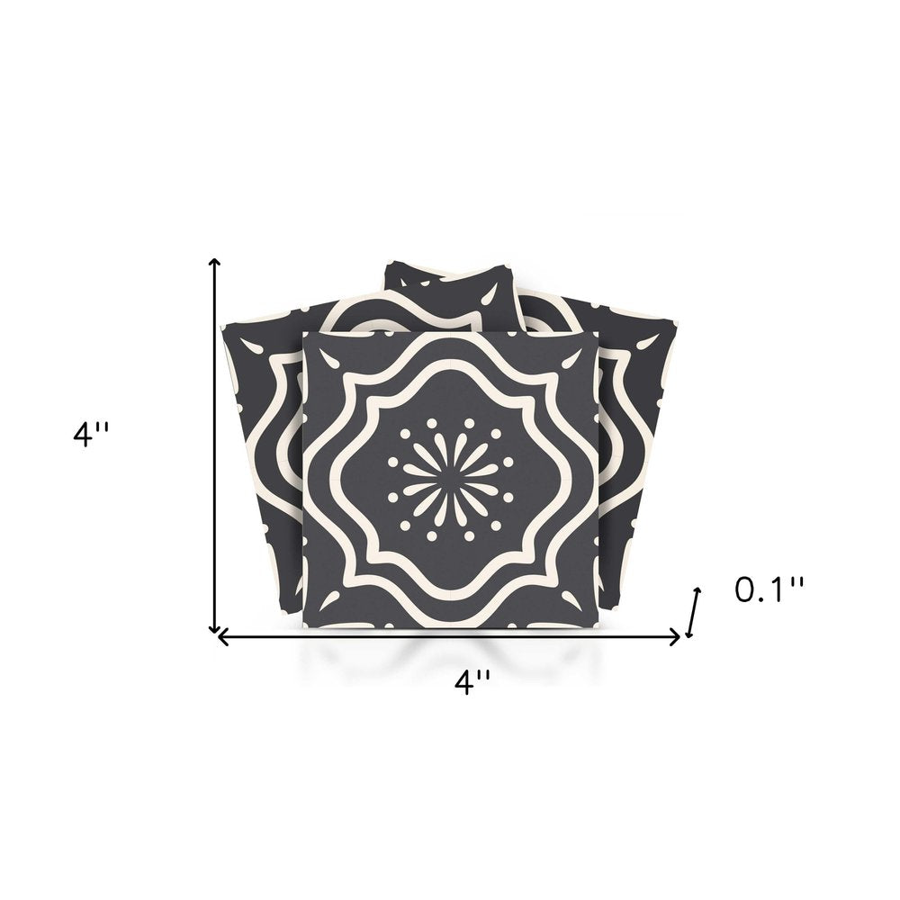 8" x 8" Gray And White Peel And Stick Removable Tiles