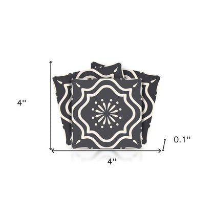 8" x 8" Gray And White Peel And Stick Removable Tiles