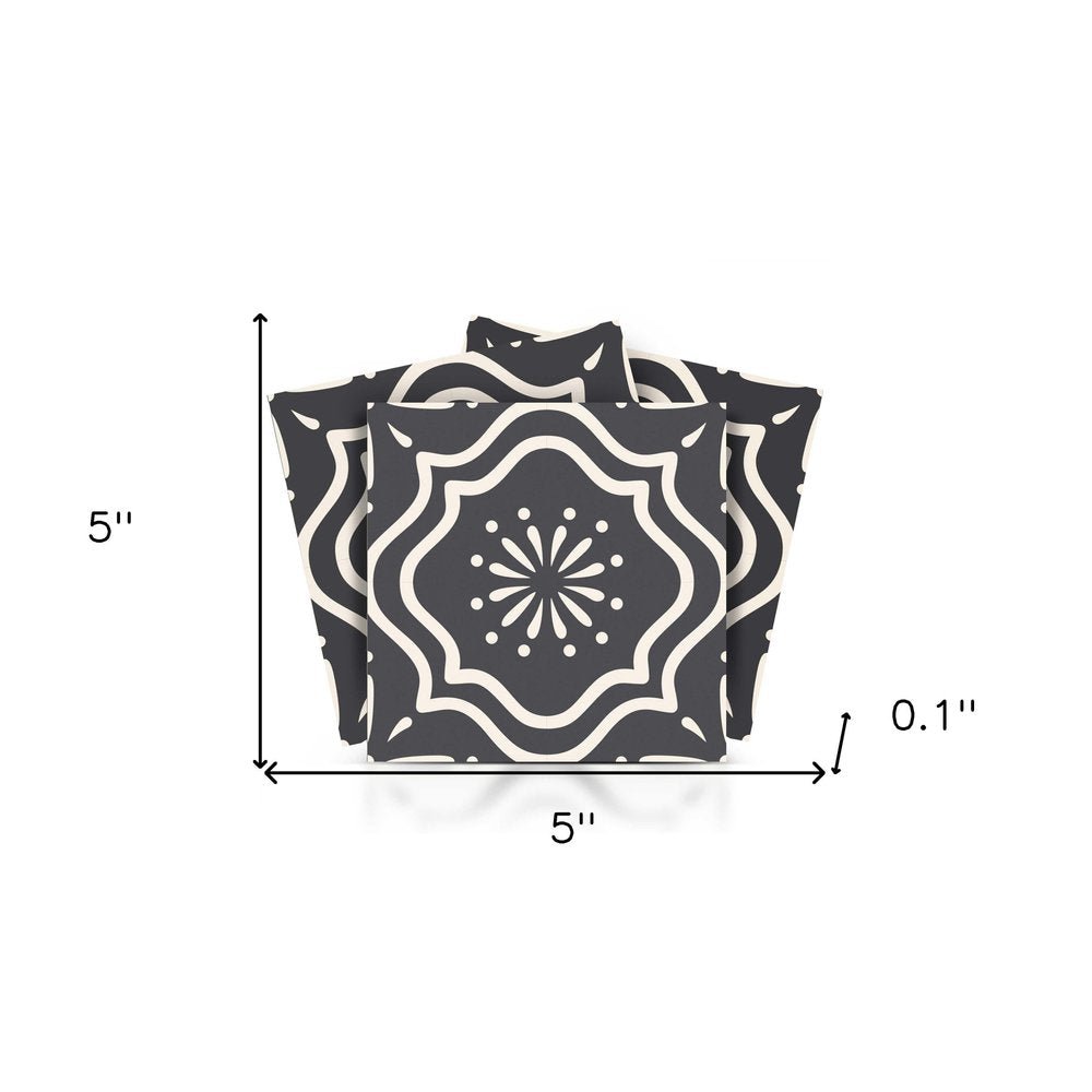 8" x 8" Gray And White Peel And Stick Removable Tiles