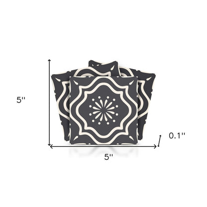 8" x 8" Gray And White Peel And Stick Removable Tiles