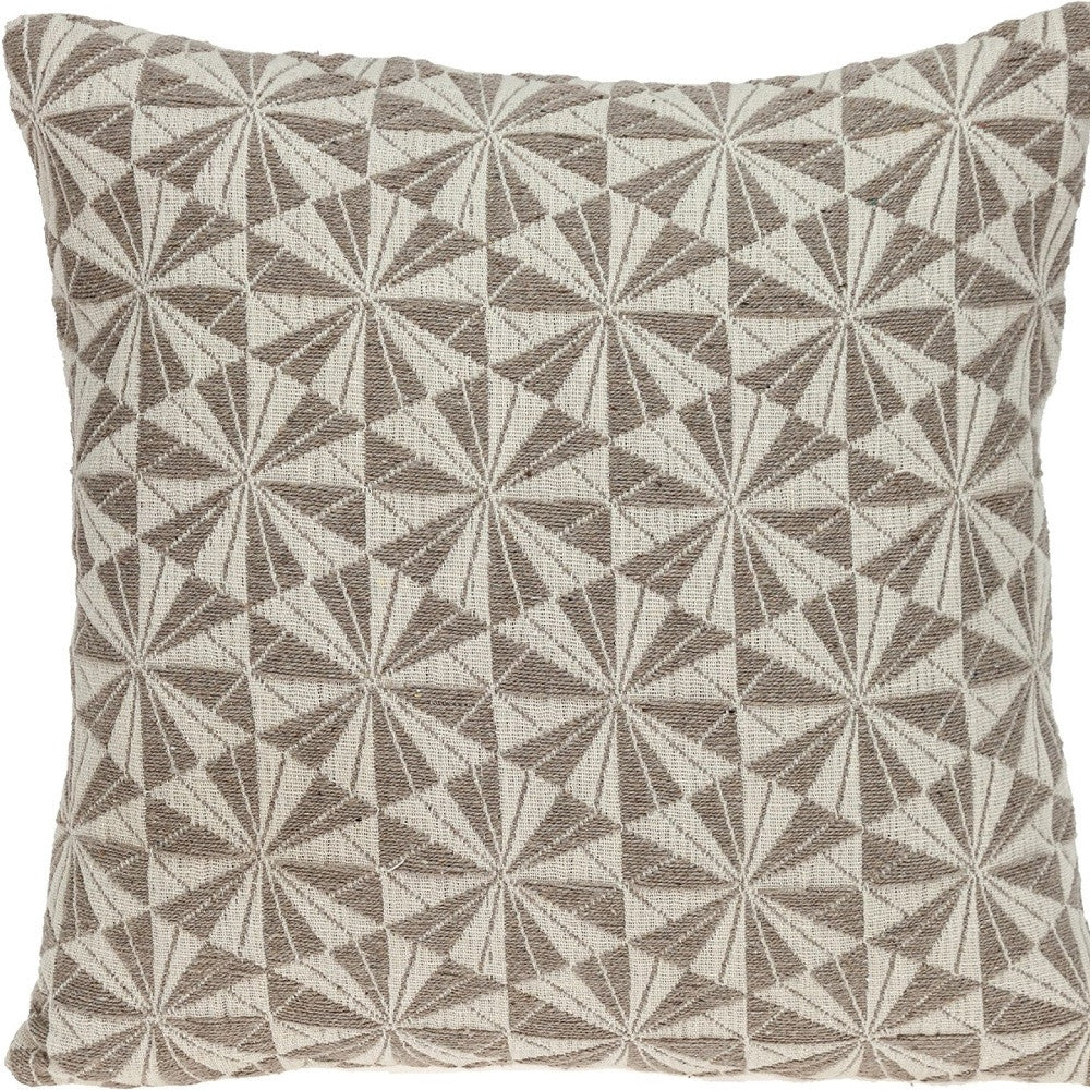 Pale Brown Pinwheels Throw Pillow