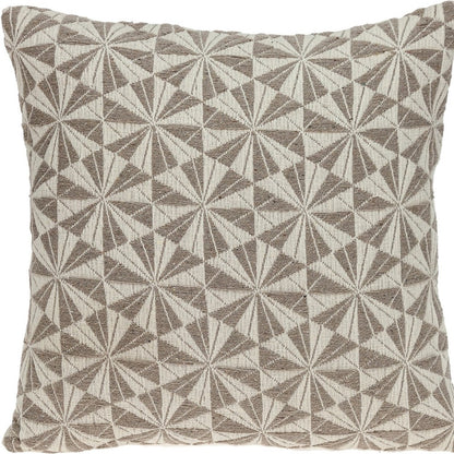 Pale Brown Pinwheels Throw Pillow