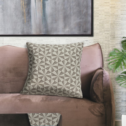 Pale Brown Pinwheels Throw Pillow