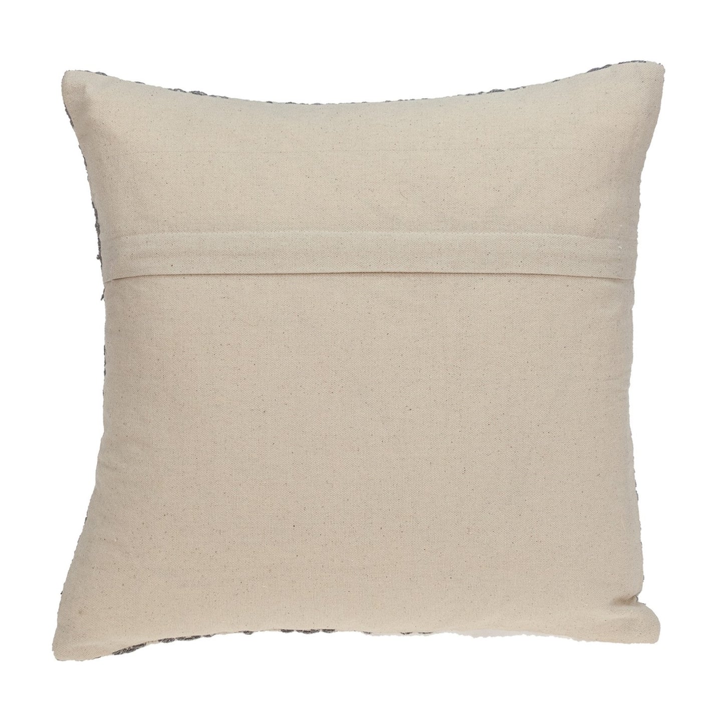 16" Gray Cotton Throw Pillow