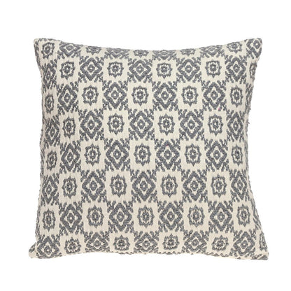 16" Gray Cotton Throw Pillow