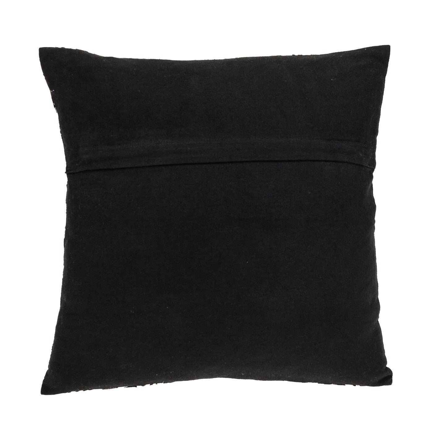 Jet Black And White Geo Throw Pillow