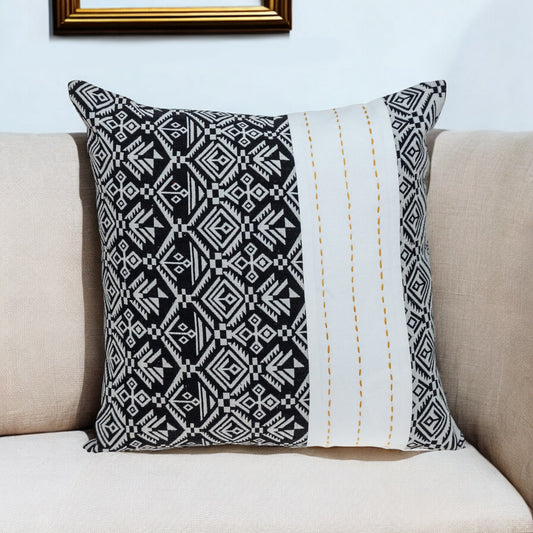 Black And White Modern Throw Pillow