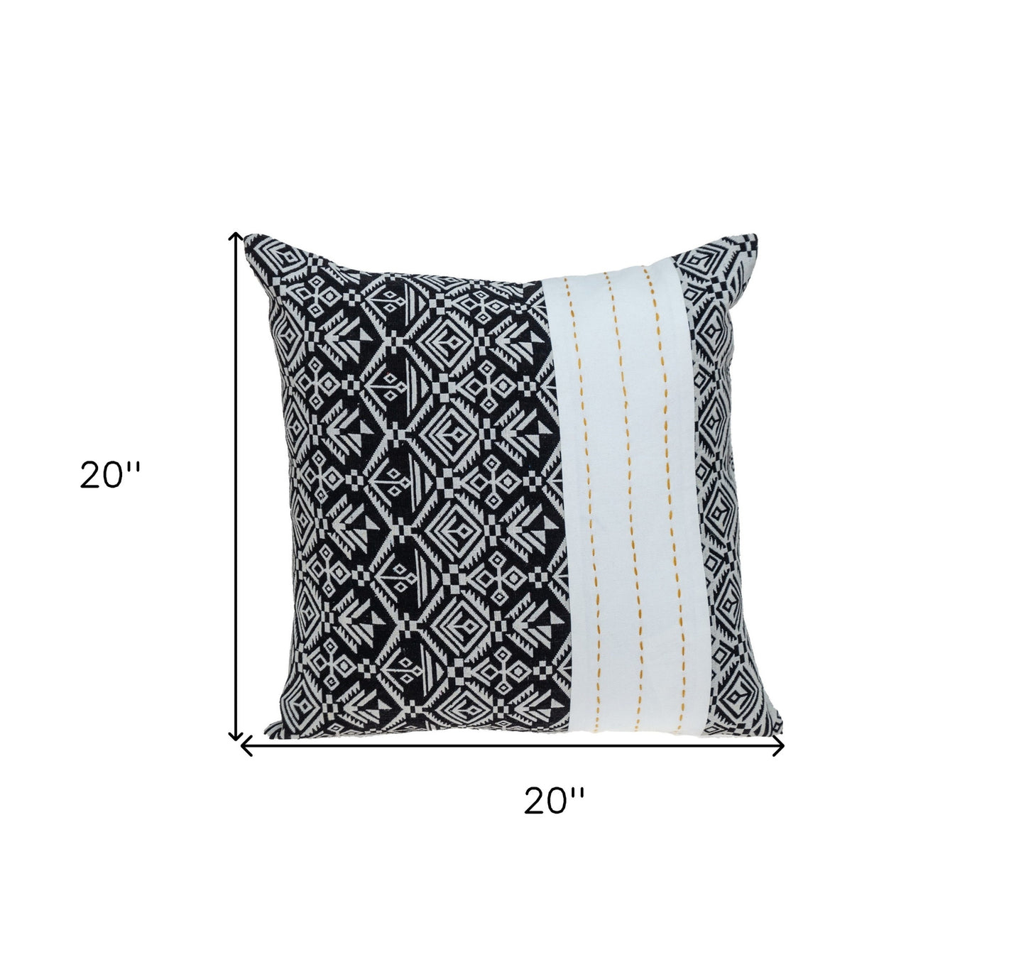 Black And White Modern Throw Pillow