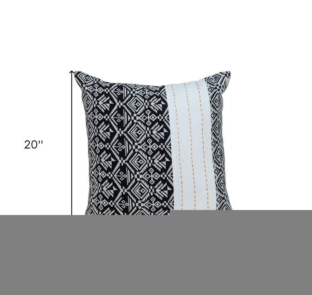 Black And White Modern Throw Pillow