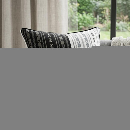 Black And White Abstract Accent Pillow
