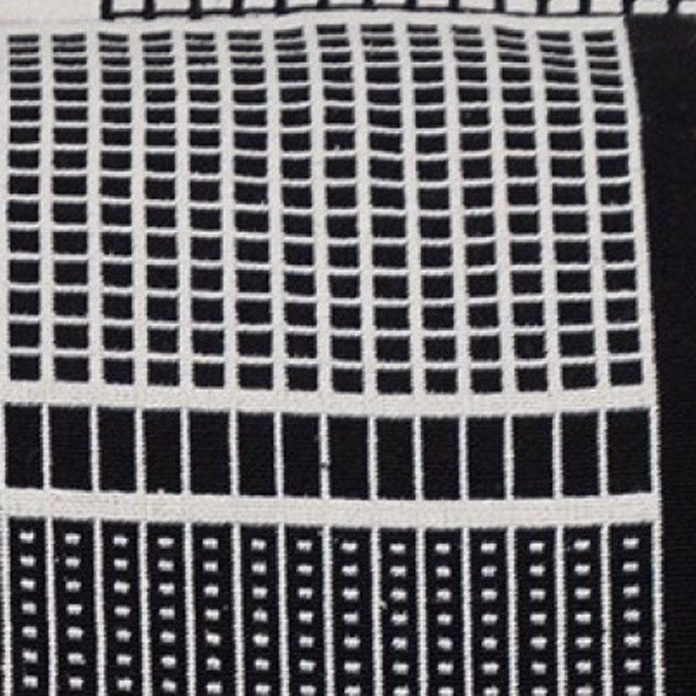 Black And White Abstract Stripes Throw Pillow