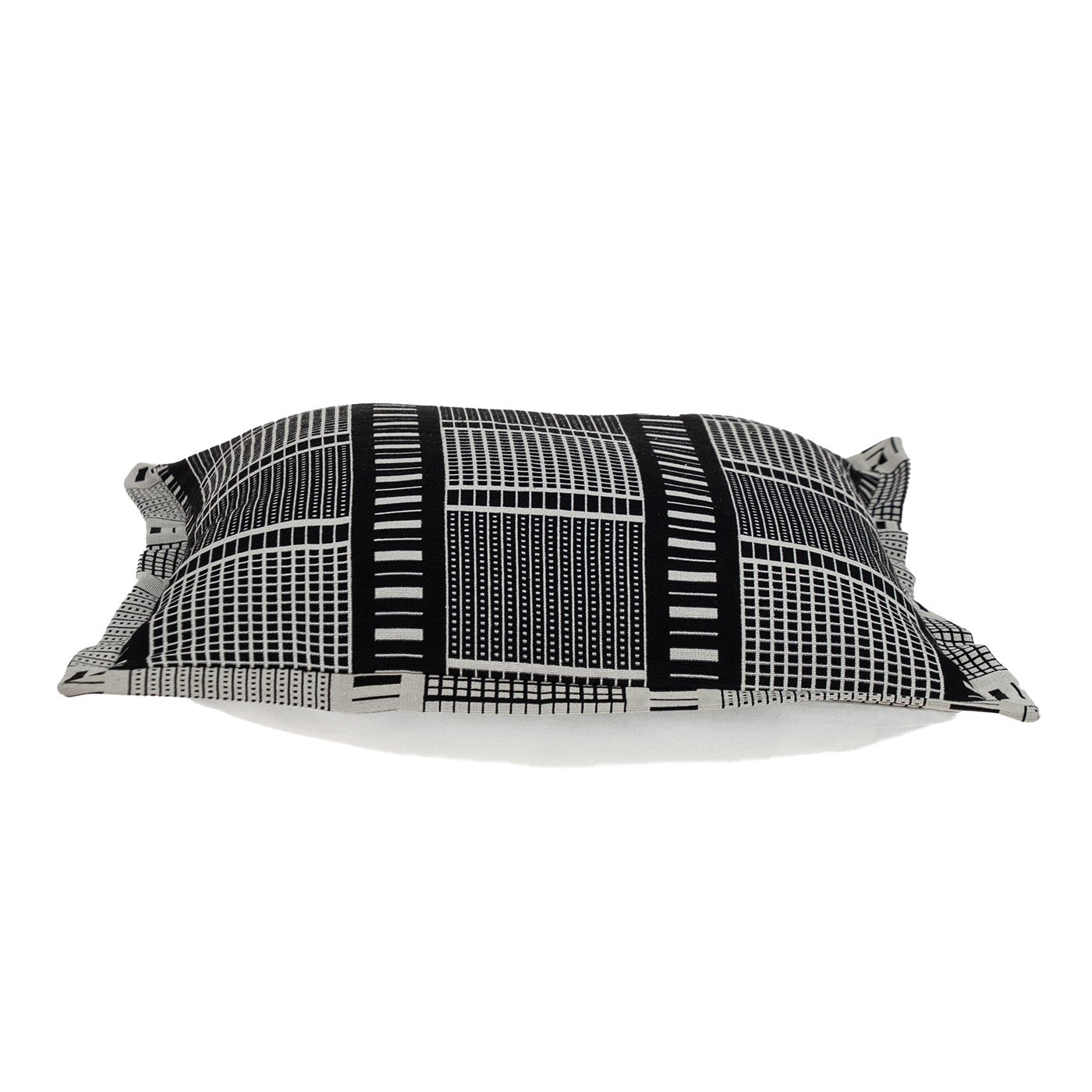 Black And White Abstract Stripes Throw Pillow