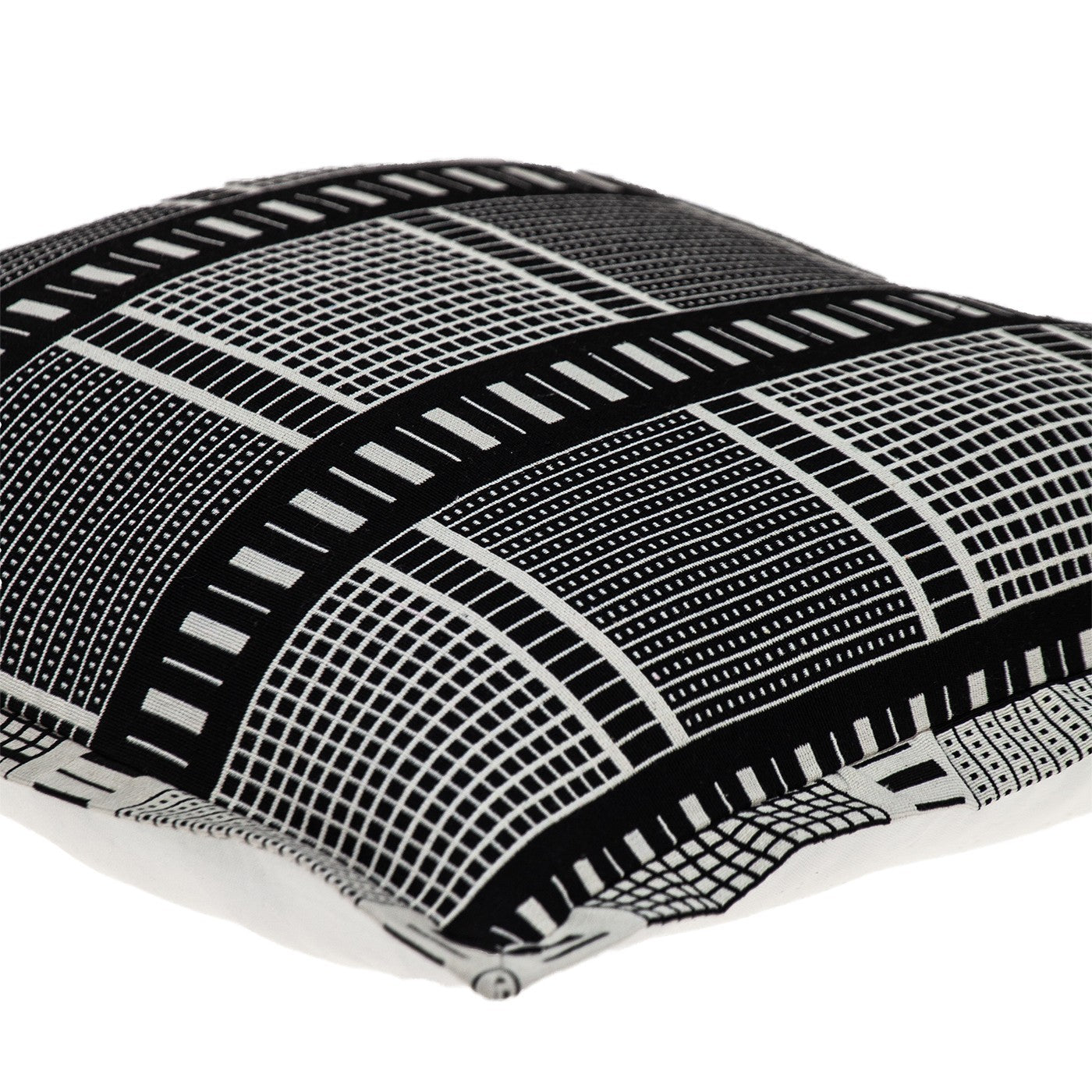 Black And White Abstract Stripes Throw Pillow