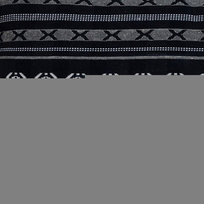 Black And Gray X Pom Throw Pillow