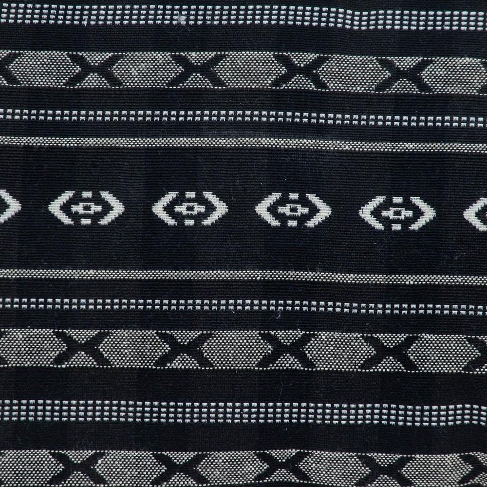 Black And Gray X Pom Throw Pillow