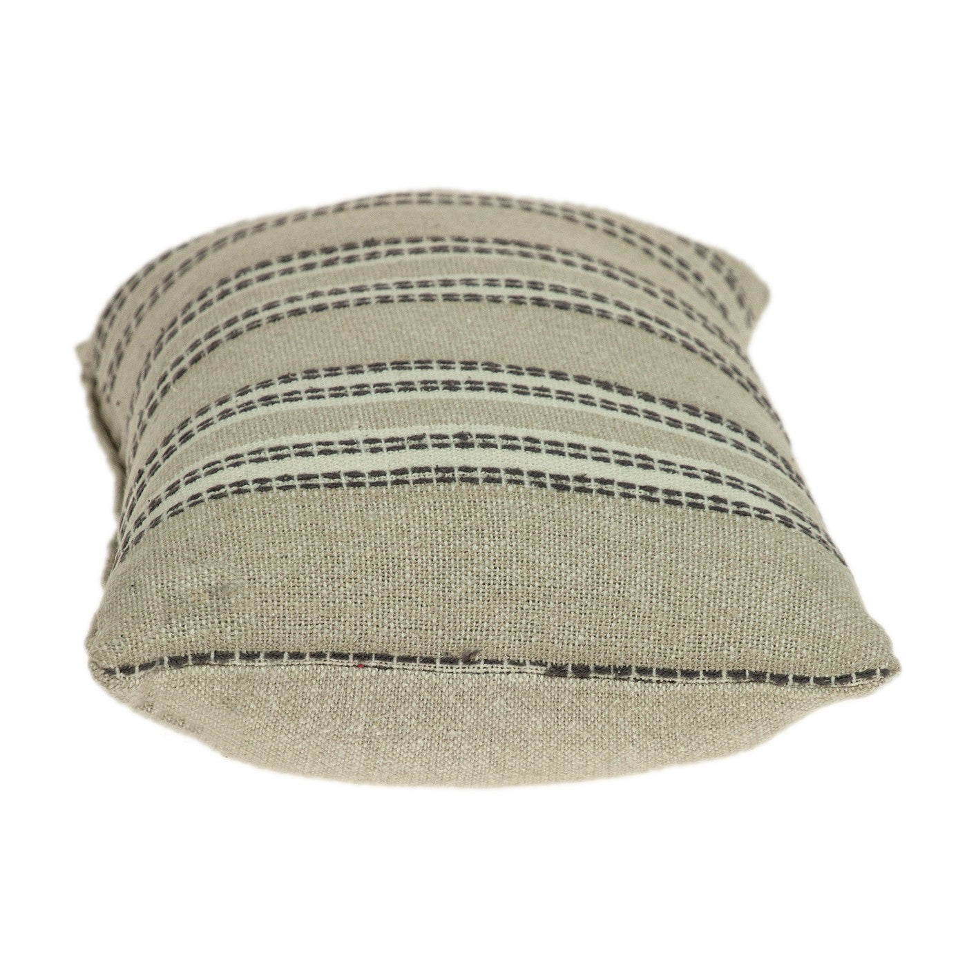 Oatmeal Stripe Weave Lumbar Throw Pillow