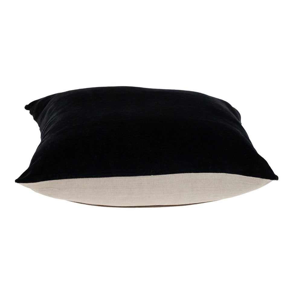 18" Black Velvet Throw Pillow