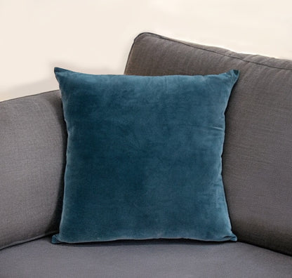 Aqua Teal Two Tone Throw Pillow