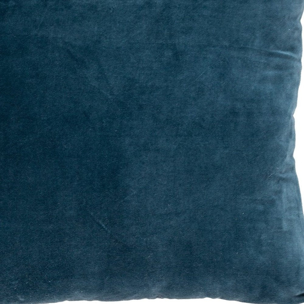 18" Teal Velvet Throw Pillow