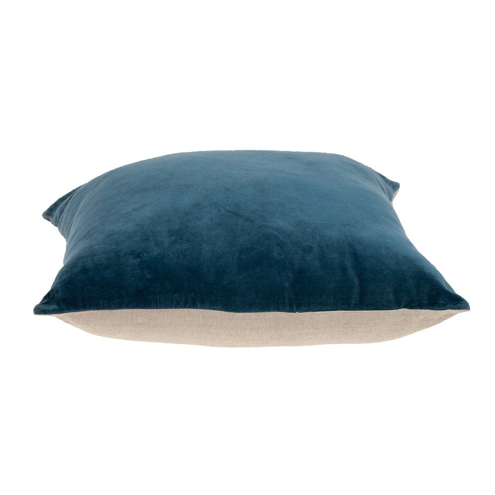 18" Teal Velvet Throw Pillow