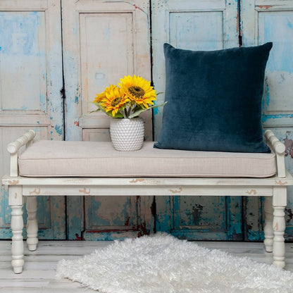 18" Teal Velvet Throw Pillow