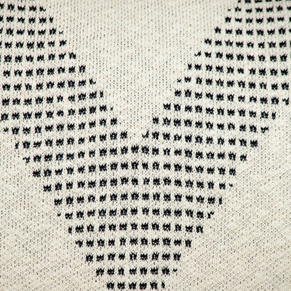 16" X 24" Beige And Black Geometric Cotton Throw Pillow with Tassels