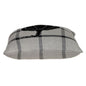20" Gray And White Pumpkin Plaid Cotton Throw Pillow
