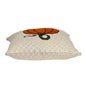 20" Ivory And Orange Pumpkin Cotton Throw Pillow