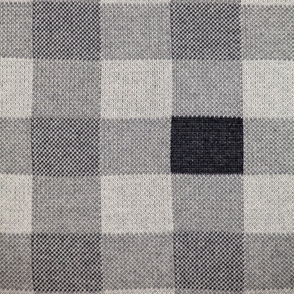 Lead Grey Checkered Pillow