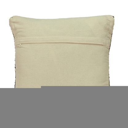 Black And Sand Woven Decorative Pillow