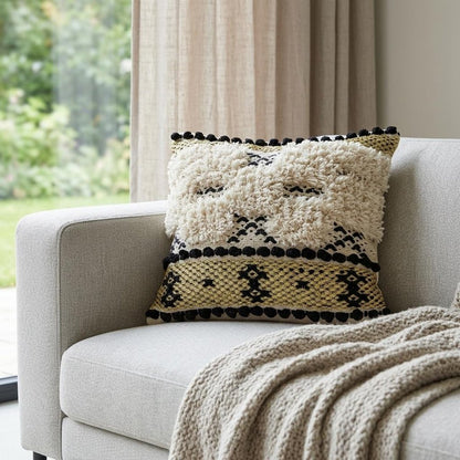 Shaggy Woven Throw Pillow
