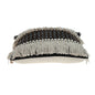 18" Black and Ivory Striped Cotton Blend Throw Pillow with Texture