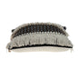 18" Black and Ivory Striped Cotton Blend Throw Pillow with Texture