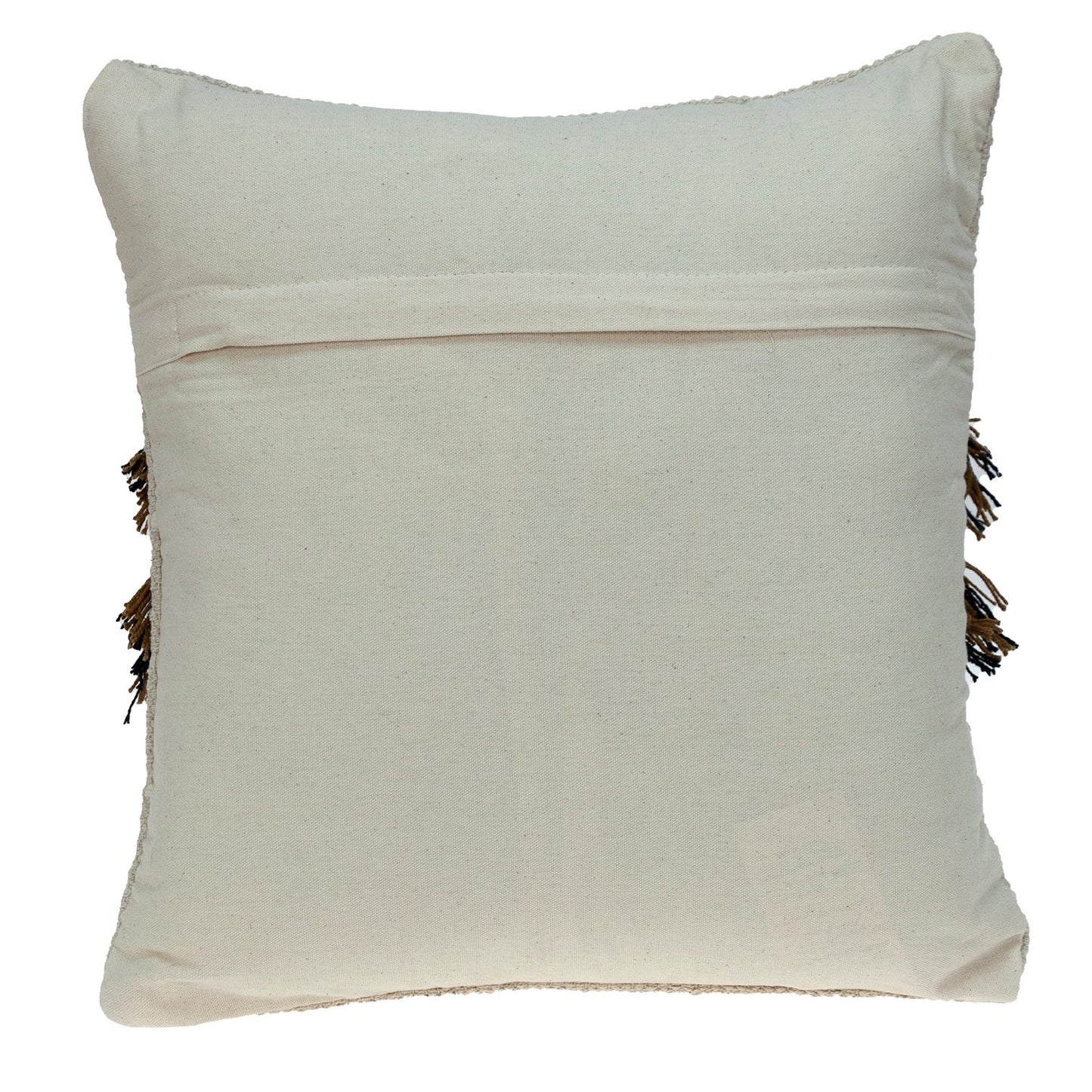 Creamy Beige Textured Throw Pillow