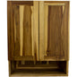 24" Brown Solid Wood Wall Mounted Accent Cabinet