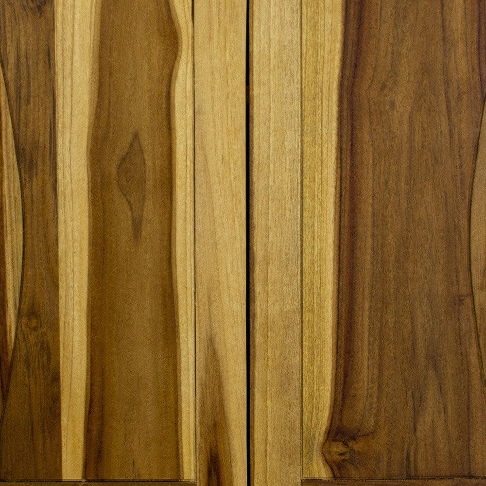 24" Brown Solid Wood Wall Mounted Accent Cabinet