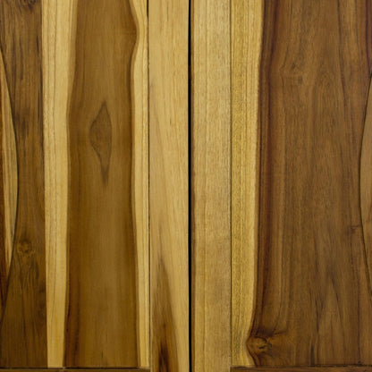 24" Brown Solid Wood Wall Mounted Accent Cabinet