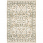3' X 12' Beige And Ivory Medallion Runner Rug