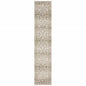 4' X 6' Beige And Ivory Medallion Area Rug