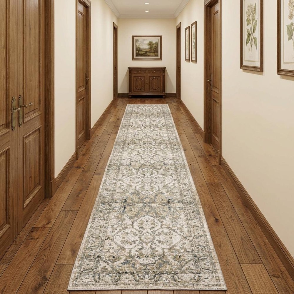 2' X 3' Beige and Ivory Power Loom Area Rug