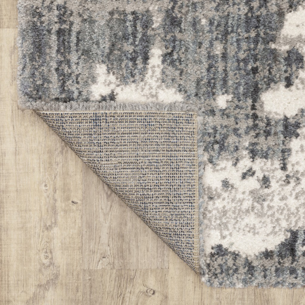 8' X 10' Grey And Ivory Grey Matter Area Rug