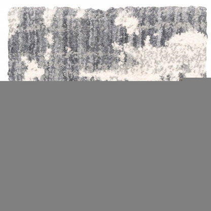 4' X 6' Grey And Ivory Grey Matter Area Rug