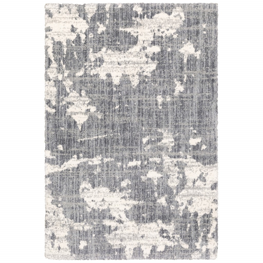 8' X 10' Grey And Ivory Grey Matter Area Rug