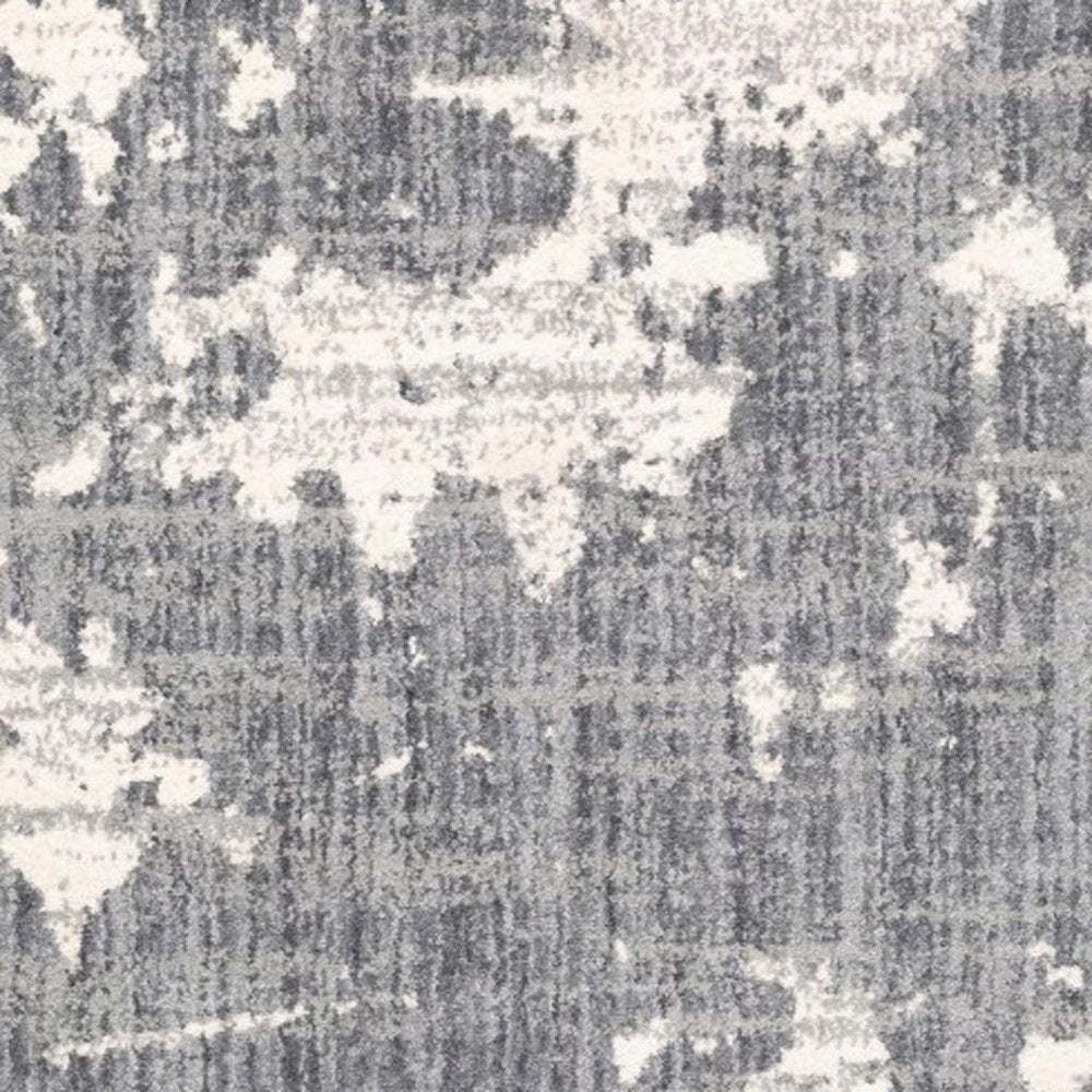 9' X 12' Grey And Ivory Grey Matter Area Rug