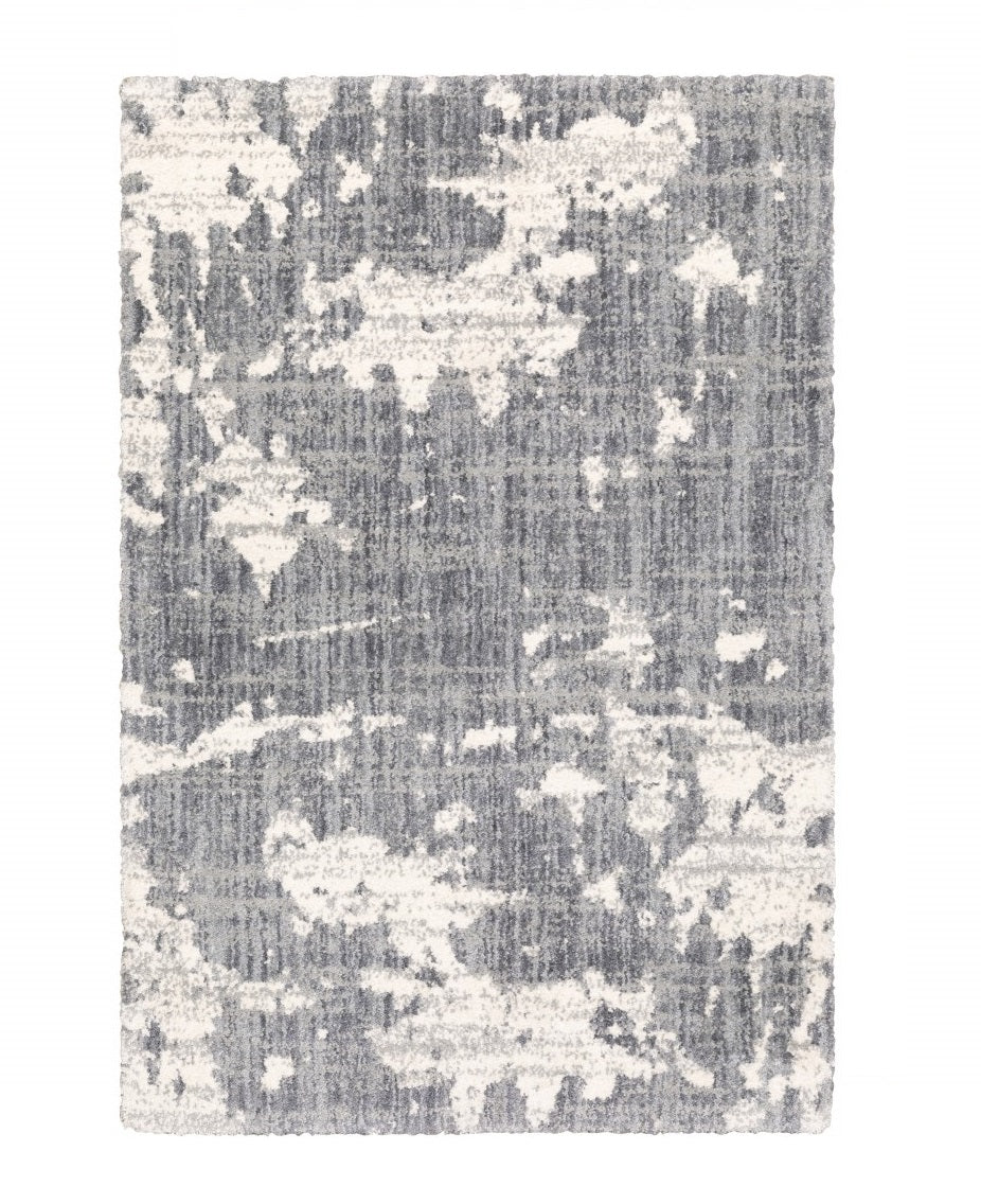 8' X 10' Grey And Ivory Grey Matter Area Rug