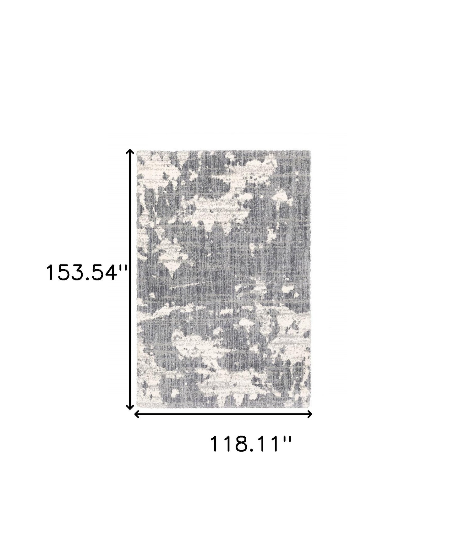 8' X 10' Grey And Ivory Grey Matter Area Rug