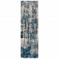 5' X 8' Grey And Blue Grey Skies Area Rug