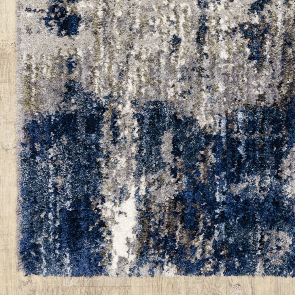 8' X 10' Grey And Blue Grey Skies Area Rug