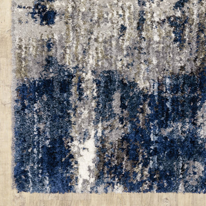 8' X 10' Grey And Blue Grey Skies Area Rug