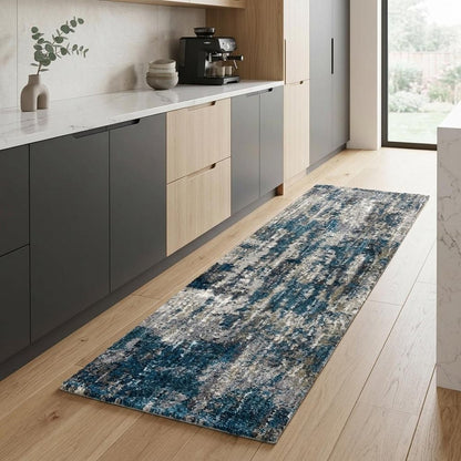 8' X 10' Grey And Blue Grey Skies Area Rug